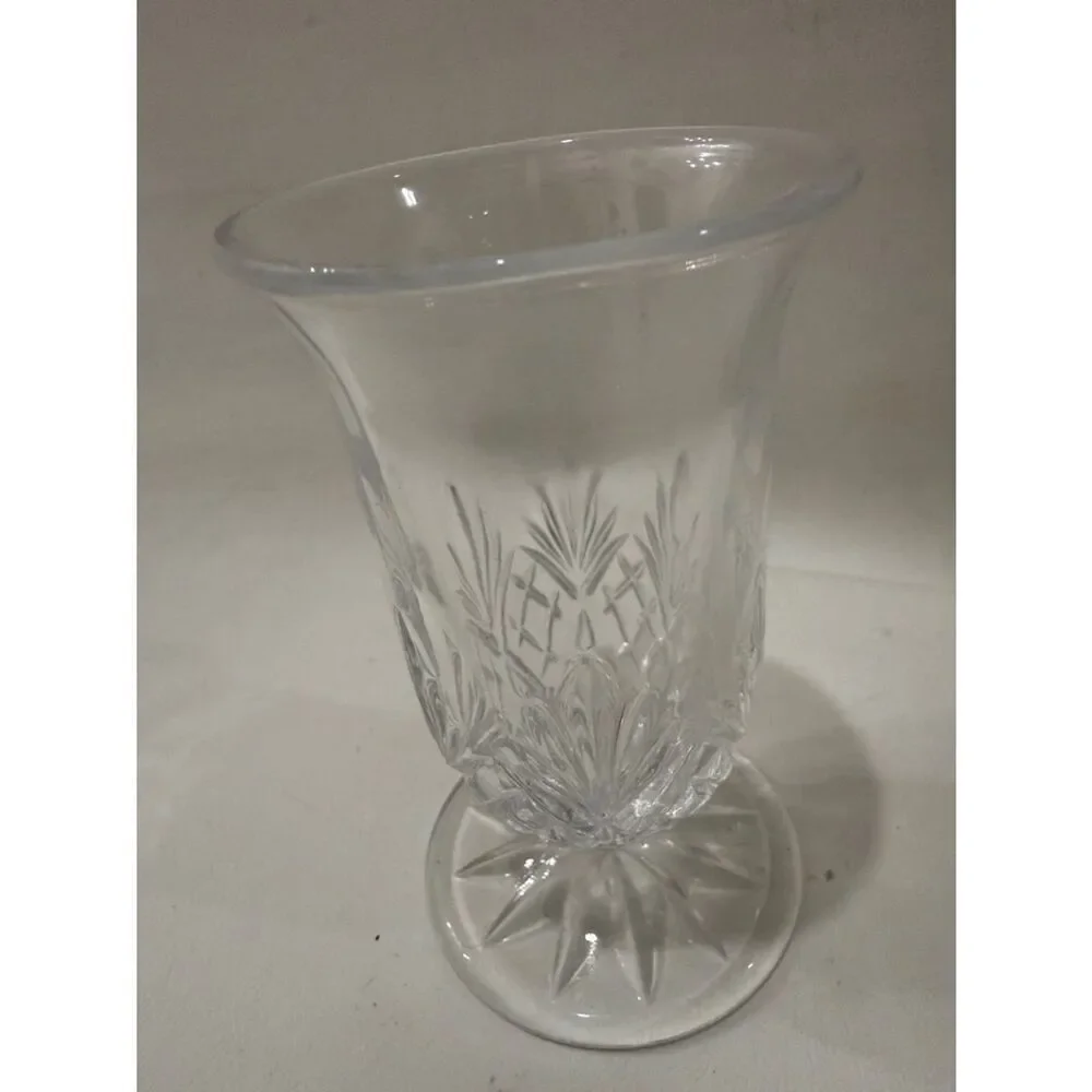 Waterford Crystal Glass Marquis Cut 1 Footed  Glass 4 1/2 In Tall 2 1/2 Round